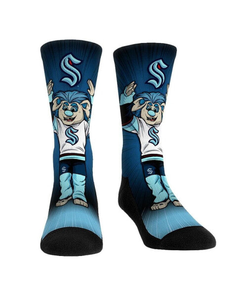 Men's and Women's Socks Seattle Kraken Mascot Pump Up Crew Socks