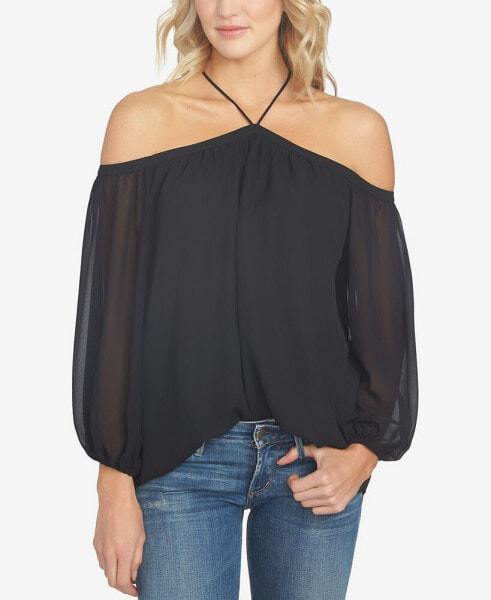 Women's Off-The-Shoulder Halter Neck Blouse