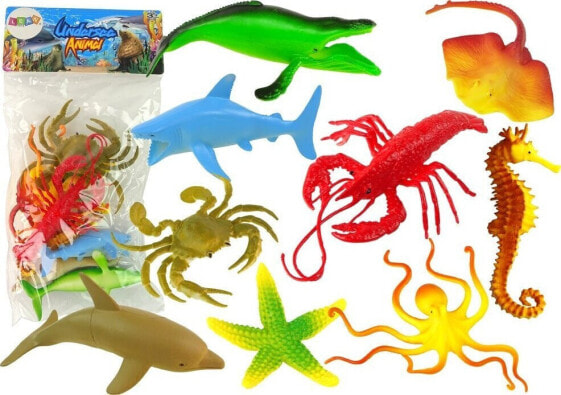 Figurka LeanToys Zestaw Figurek Zwierząt Morskich Ocean 9 Szt.