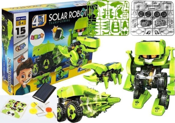 Lean Sport Robot Solarny 4 w 1 Tyranozaur Rex Owad Zestaw Edukacyjny Naukowy