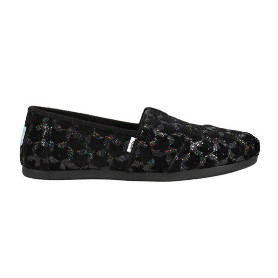 TOMS Alpargata Slip On Womens Black Flats Casual 10019118T