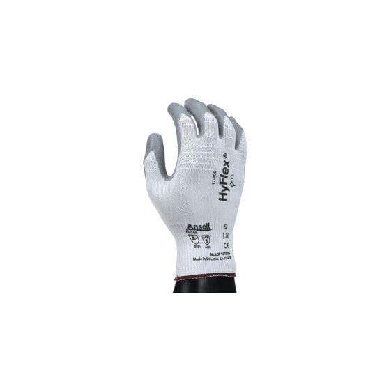 Ansell Handschuhe HyFlex 11-800 Größe 9 weiß/grau EN 388 PSA-Kategorie II , VE: 12 Paar