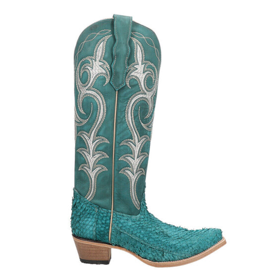 Circle G by Corral Fish Embroidered Snip Toe Cowboy Womens Blue Casual Boots L6