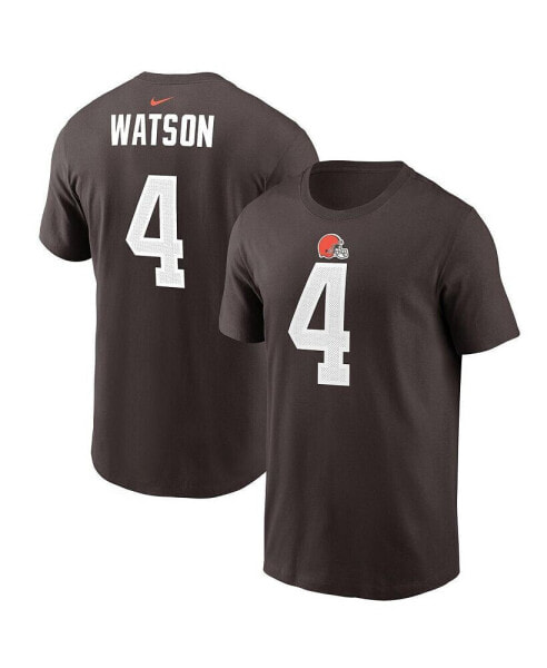 Men's Deshaun Watson Brown Cleveland Browns Player Name & Number T-shirt