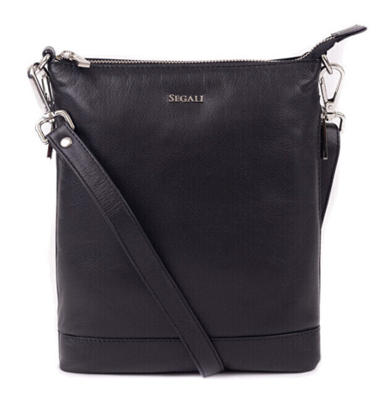 Dámská kožená crossbody kabelka 9060 black