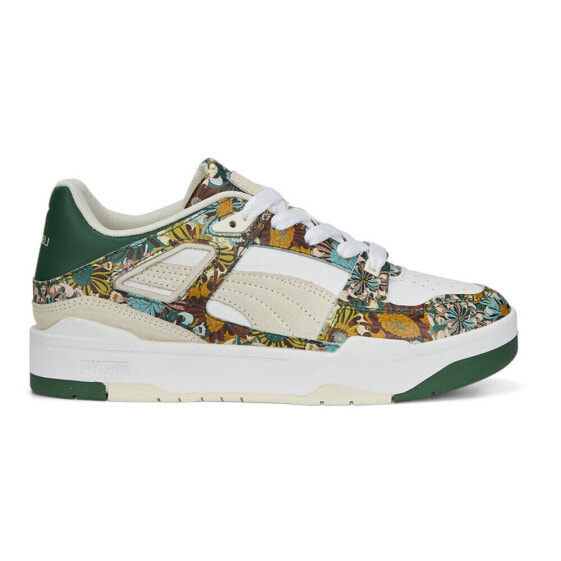 Puma Liberty X Slipstream Floral Lace Up Womens Green, Multi, Off White Sneaker