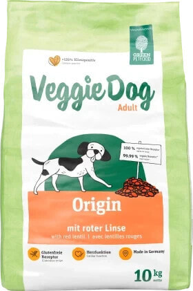 Trockenfutter Hund mit roten Linsen, Veggie Dog Origin, Adult, 10 kg