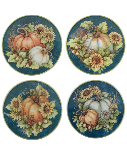 Autumn Breeze Canape Plates, Set of 4