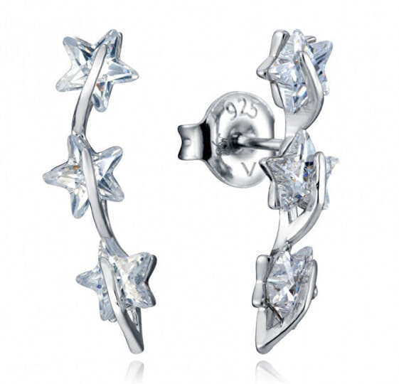 Charming Silver Earrings Stars Trend 13003E000-30