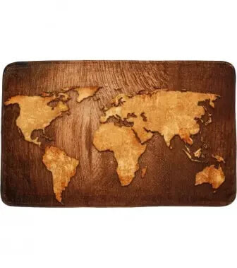 Badteppich World Map 50 x 80 cm