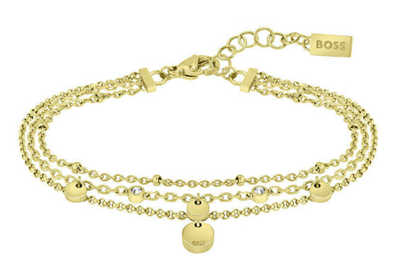 Fashion gold plated bracelet with Iris crystals 1580335