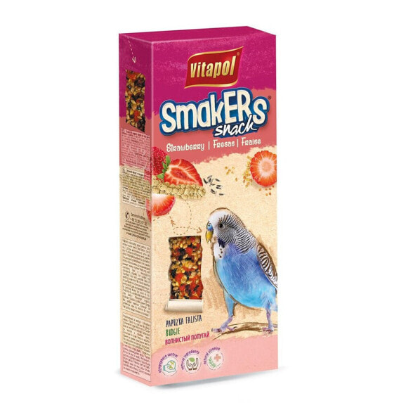 VITAPOL Strawberry Smakers For The Budgerigar Snack For Rodents 2 Units