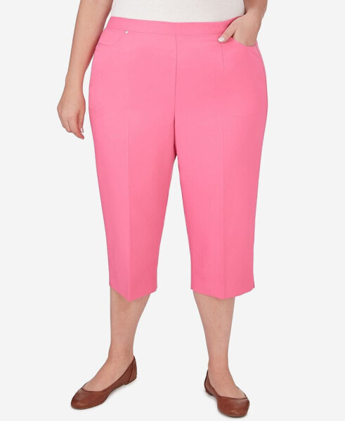 Plus Size Paradise Island Twill Capri Pants