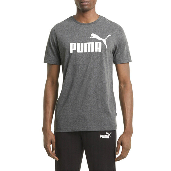 Puma Essentials Heather Crew Neck Short Sleeve T-Shirt Mens Size M Casual Tops