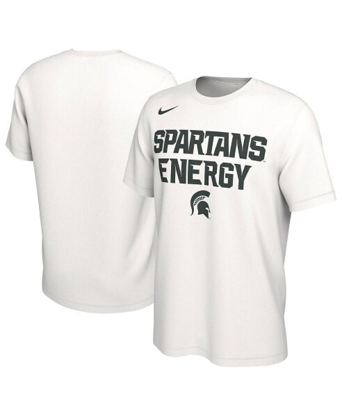 Men's and Women's White Michigan State Spartans 2024 On-Court Bench Energy T-shirt