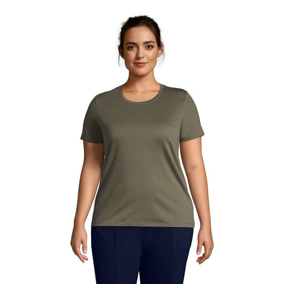 Plus Size Relaxed Supima Cotton Crew Neck T-Shirt