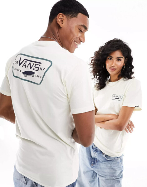 Vans full patch backprint t-shirt in cream