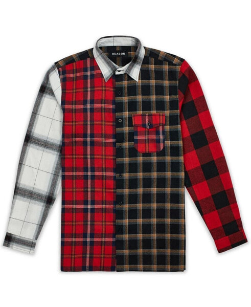 Men's Split Flannel Long Sleeves Shirt