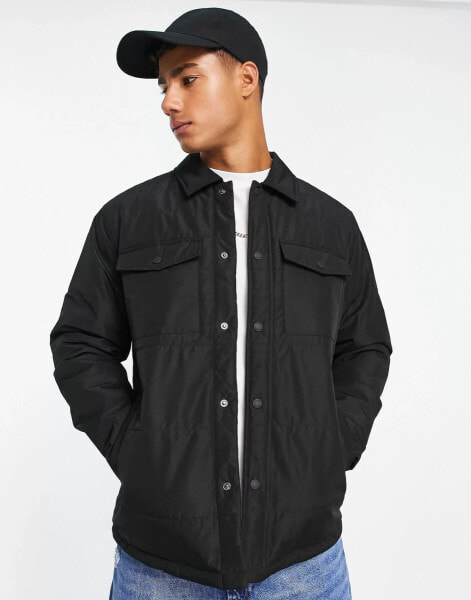 Only & Sons padded worker jacket in black