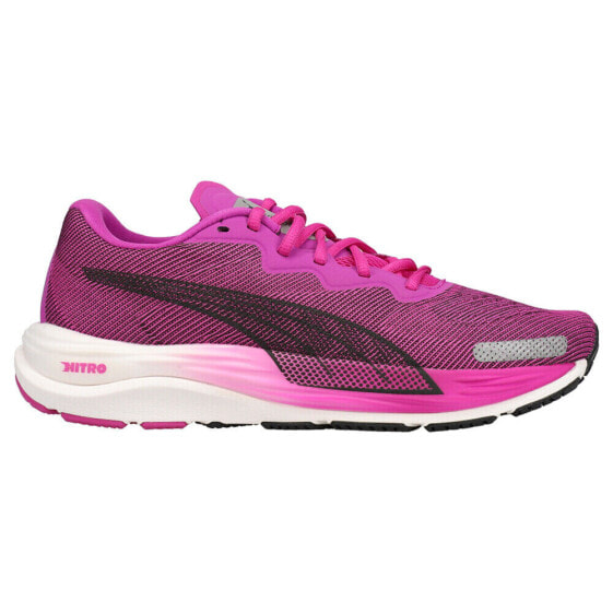 Puma Velocity Nitro 2 Lace Up Running Womens Pink Sneakers Athletic Shoes 37626