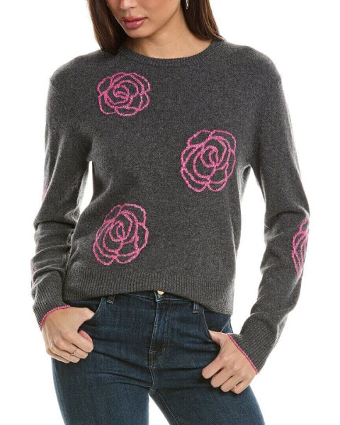 Hannah Rose Rose Stamp Cashmere Sweater Women's