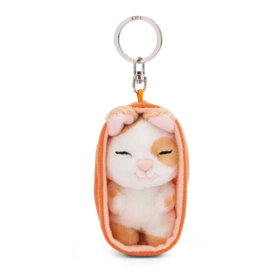 NICI Sleeping Pets Bunny Caramel Dotted 8 cm Key Ring