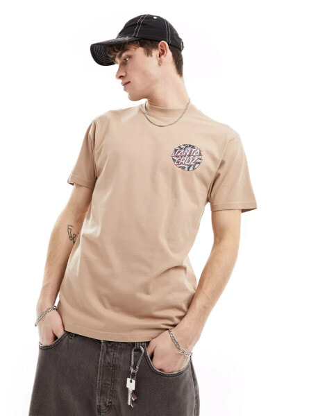 Santa Cruz slick dot graphic t-shirt in beige