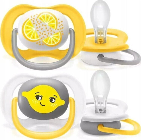 Avent Smoczek uspokajający Ultra Air Happy Lemon 2szt. 6-18m Avent