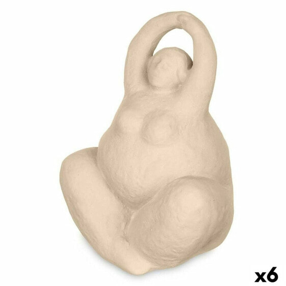 Декоративная фигура Бежевый Керамика 14 x 18 x 11 cm (6 штук) Женщина Yoga