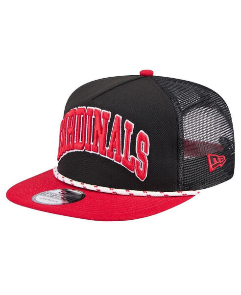 Men's Black St. Louis Cardinals Throwback Meshback Golfer Hat