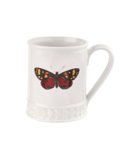 Botanic Garden Harmony Embossed 16 Oz Tankard Butterfly, Set of 4