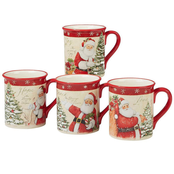 Holiday Wishes 4-Pc. Mug asst.