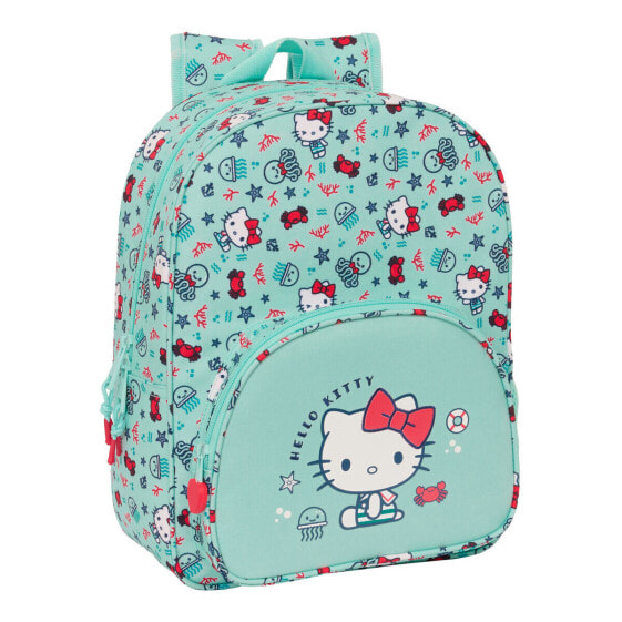 Школьный рюкзак Hello Kitty Sea lovers бирюзовый 26 x 34 x 11 cm