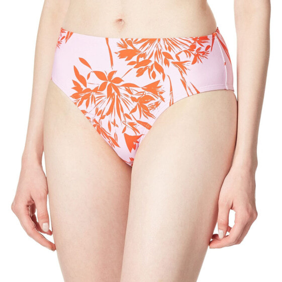 BCBGMAXAZRIA 293994 Women's High Waisted Bikini Bottom Coverage, Pink, 6