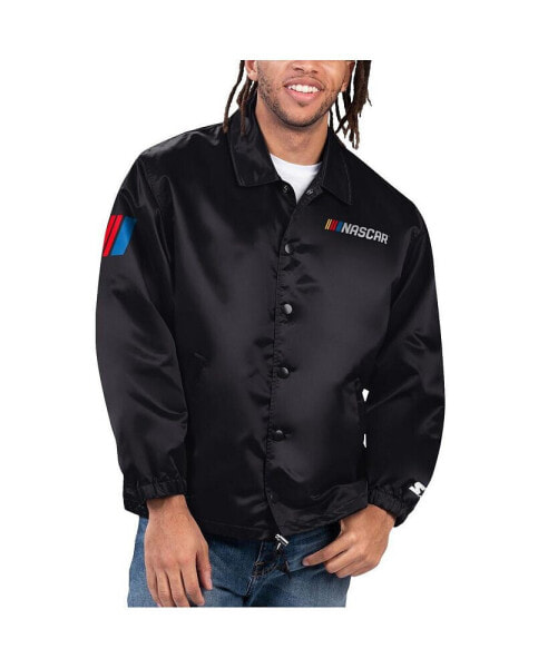 Men's Black NASCAR Option Route Full-Snap Coaches Jacket