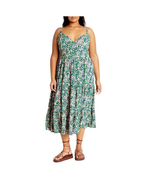 Plus Size Ditsy Daisy Dress