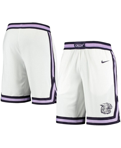 Men's White Kansas State Wildcats Replica Basketball Shorts