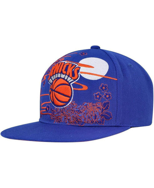 Men's Blue New York Knicks Hardwood Classics Asian Heritage Scenic Snapback Hat