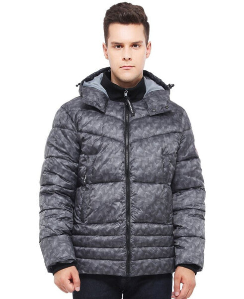 Men's Heavyweight Quilted Hooded Puffer Jacket Coat