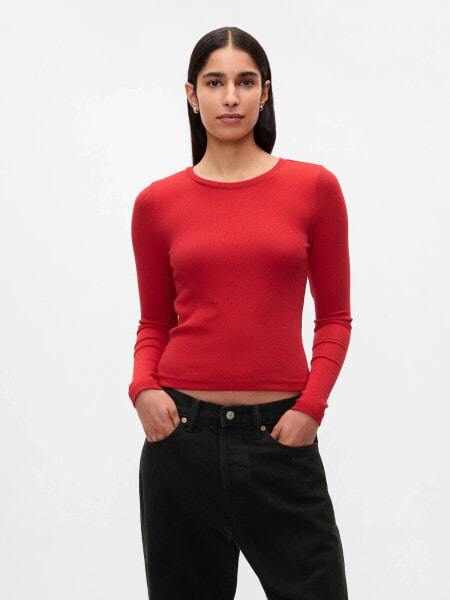 Modern Rib Cropped T-Shirt