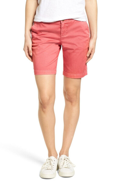 Caslon 151721 Women's Twill Casual 4-Pockets Shorts Pink Honey Slim Leg Sz. 0