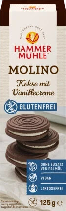 Molino Kakaokekse, glutenfrei, 125 g