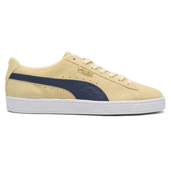 Puma Suede Classic Usa Flagship Lace Up Mens Blue, Yellow Sneakers Casual Shoes