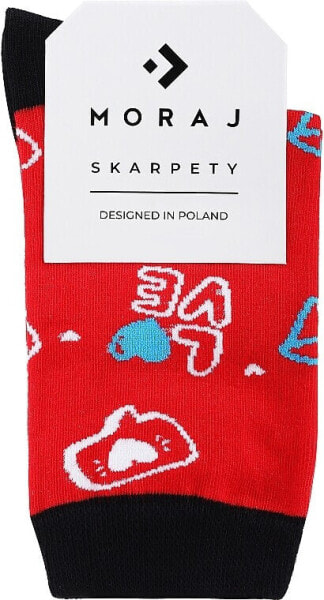 Geschenksocken zum Valentinstag rot und schwarz