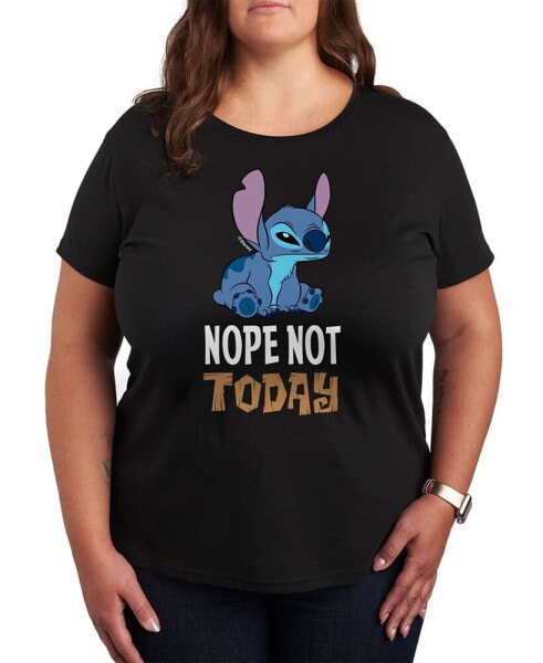 Trendy Plus Size Lilo & Stitch Nope Not Today Graphic T-Shirt