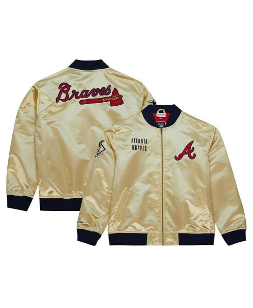 Men's Gold Atlanta Braves OG 2.0 Lightweight Satin Full-Zip Jacket