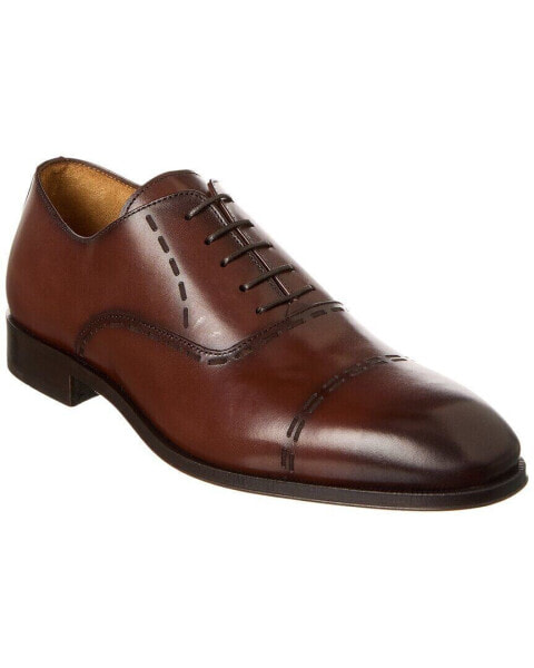 Antonio Maurizi Cap Toe Leather Oxford Men's Brown 44