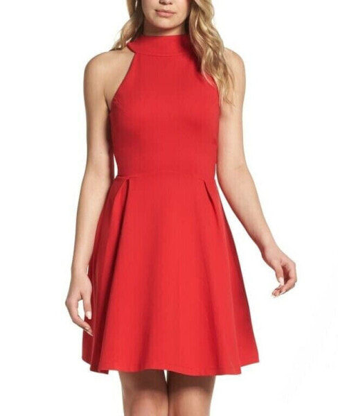 Felicity & Coco 157565 Women's Rosa Fit & Flare Dress Sleeveless Red Sz. Small