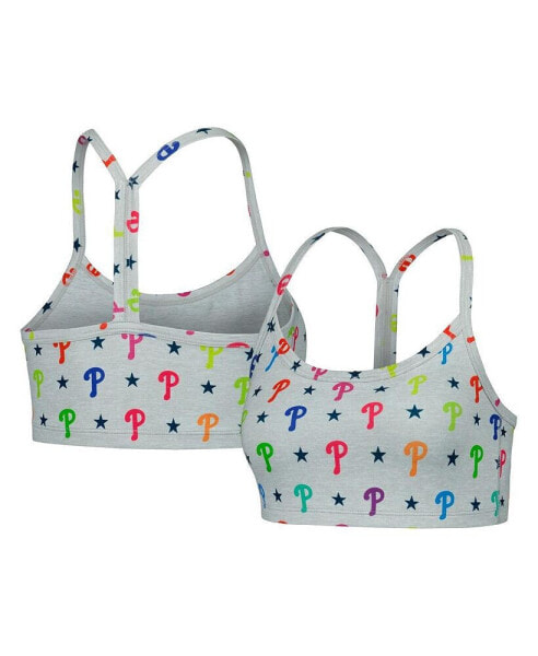 Женский бюстгальтер Terez womens Gray Philadelphia Phillies TLC Rainbow Bra