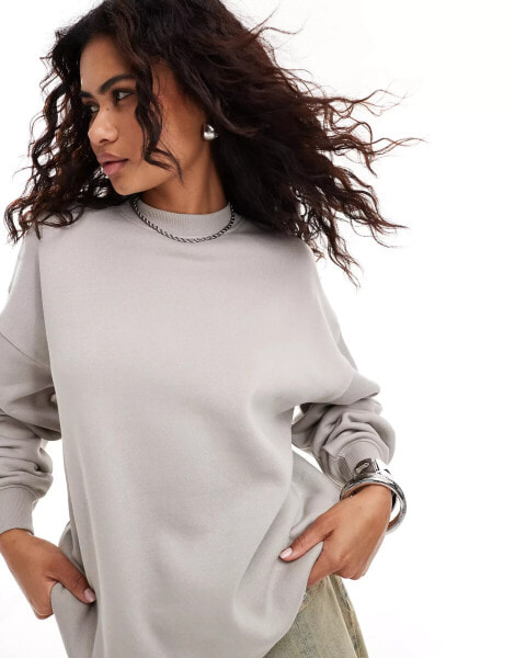 Daisy Street relaxed sweatshirt in grey marl